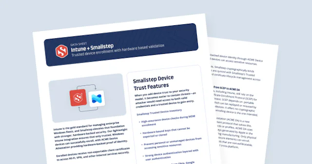Intune + Smallstep