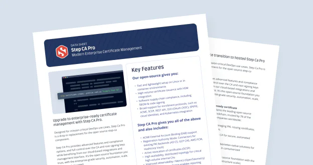 Step CA Pro + Smallstep