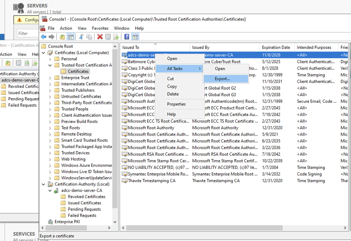 Adcs Console How to Bring Your Own Root from AD CS to Smallstep